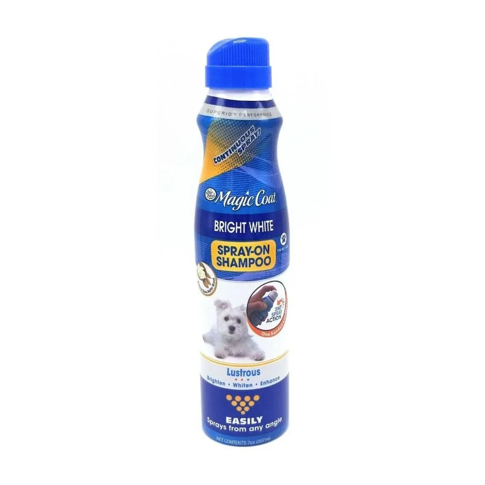 Magic Coat Bright White Spray Foam Dog Pet Shampoo Almond Shea Butter Scent